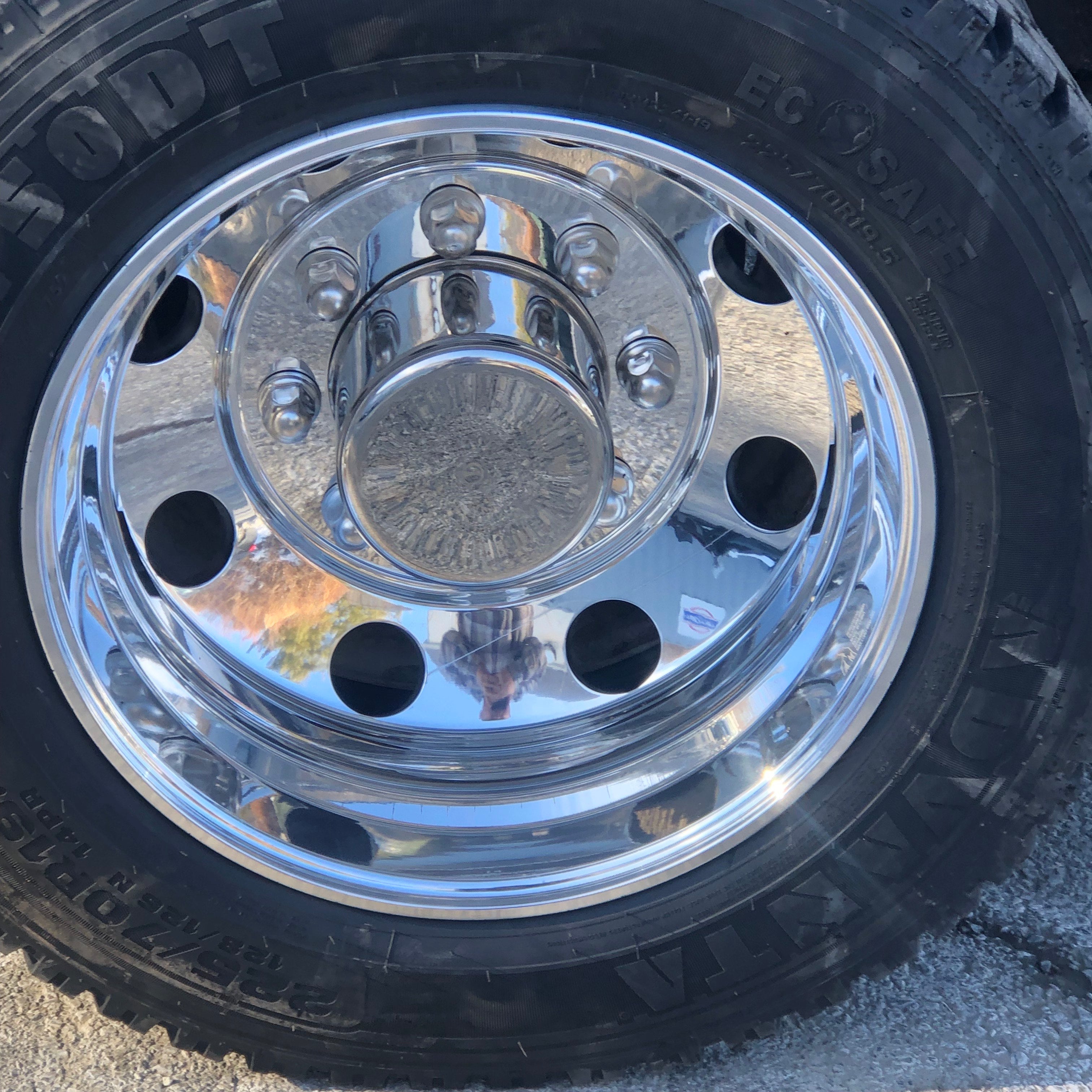 19.5x6.00 Northstar 8x225mm Hub Pilot Mirror Polished Both Sides (Ford F450/F550 1998-2004) 7