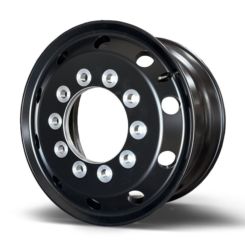 22.5x10.50 Northstar 10x285mm Hub Pilot Satin Black "Lunar" Front Only