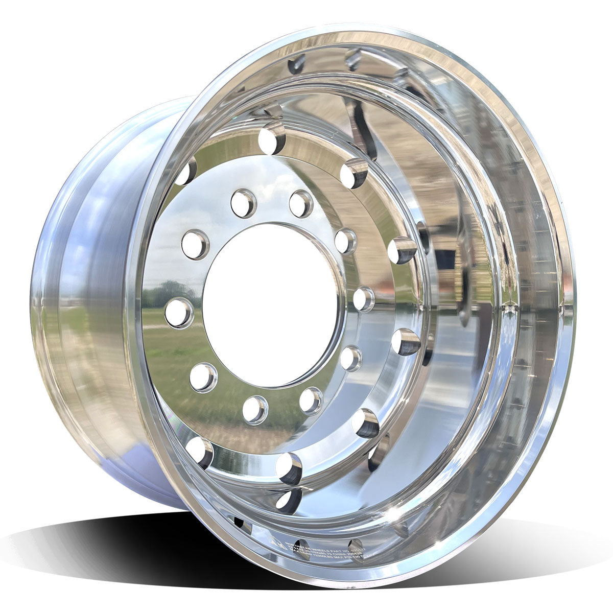 22.5x12.25 Northstar 10x11.25" Stud Pilot Mirror Polish Both Sides 2.88" Offset 2