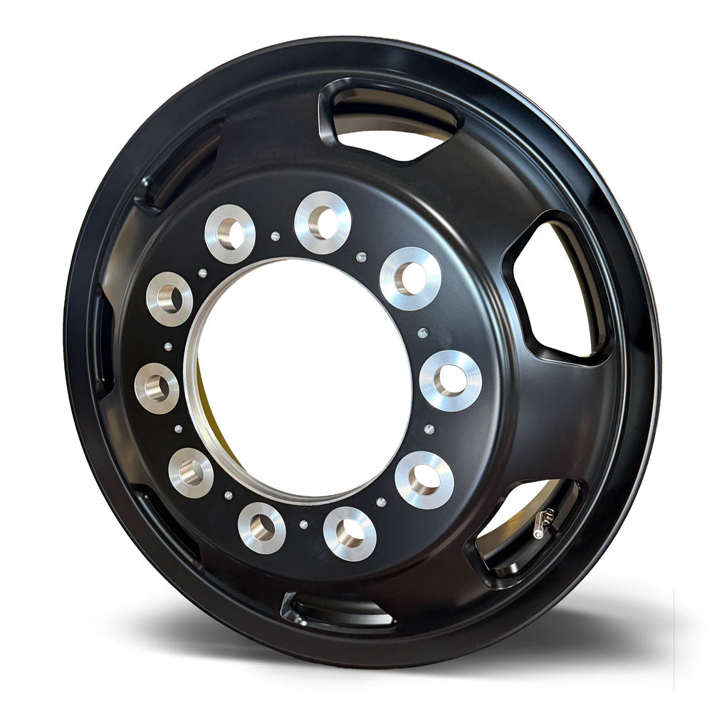 22.5x8.25 NORTHSTAR 10X285MM HUB PILOT SATIN BLACK FRONT "7 Hole"