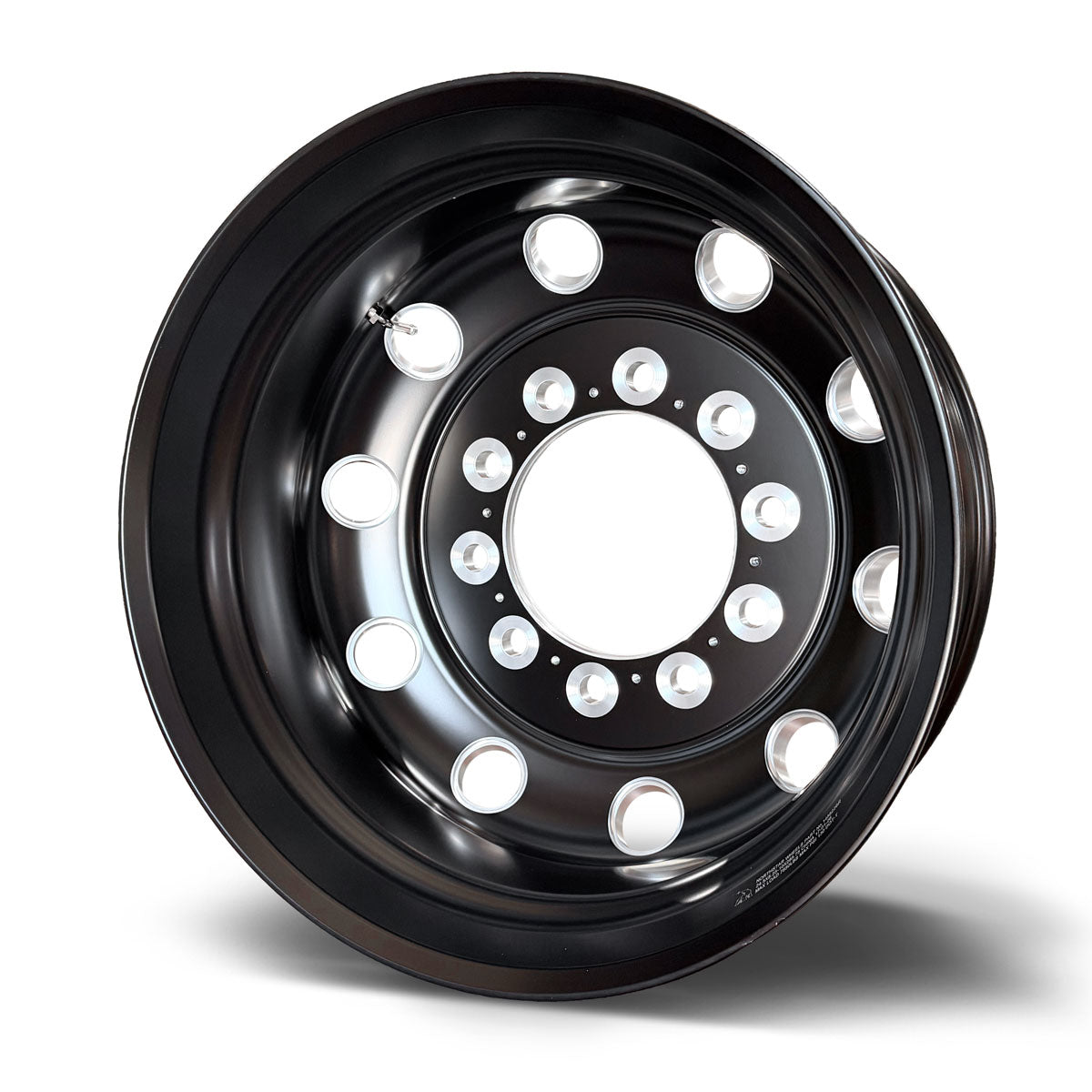 24.5x8.25 NORTHSTAR 10X285MM HUB PILOT "STELLAR" SATIN BLACK W/ MILLING REAR