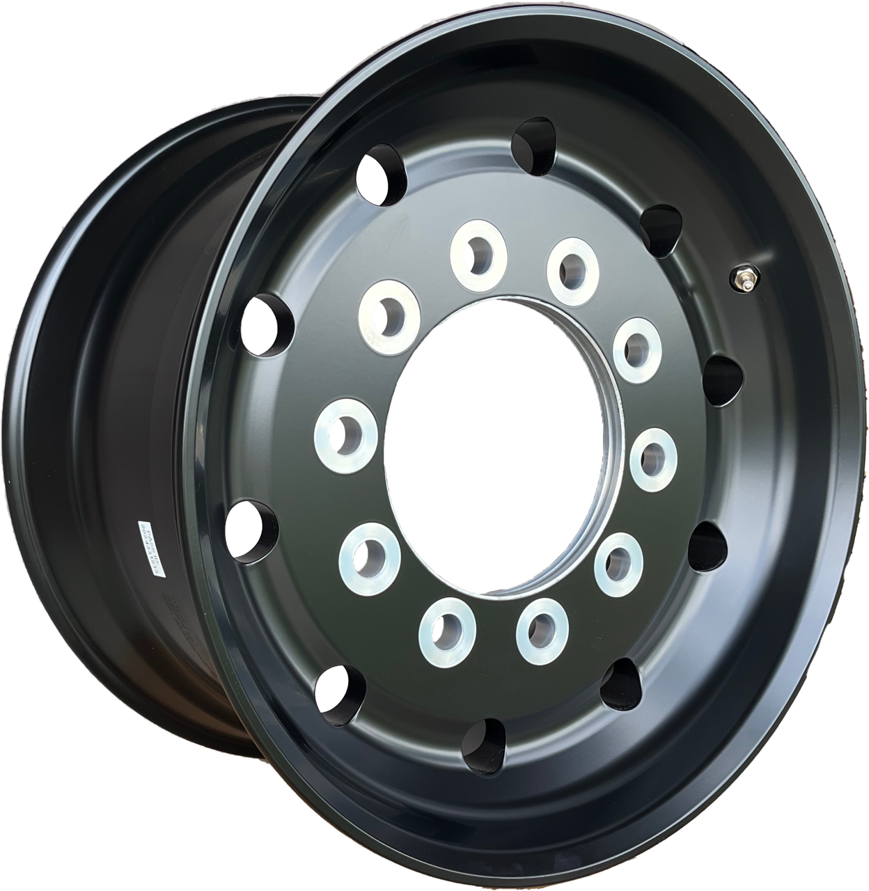 22.5x12.25 Northstar 10x285mm Hub Pilot Black "Lunar" Front 2.75" Offset