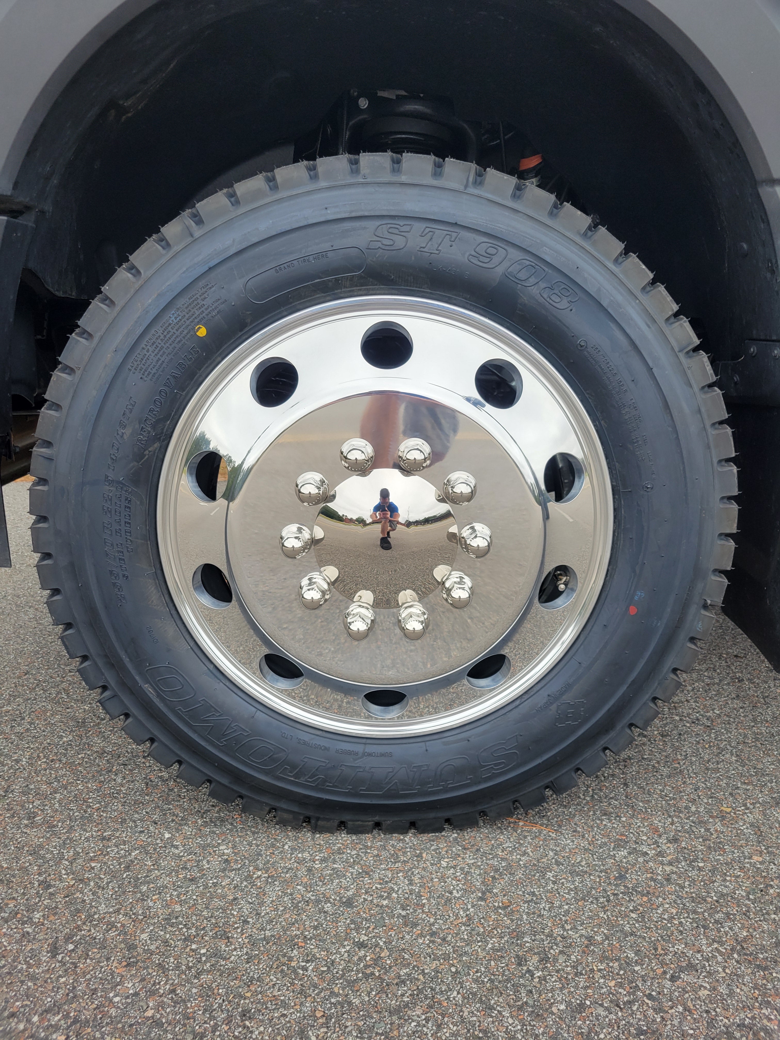 22.5” x 6.75” Northstar 10x225mm High Polished Aluminum Wheel 7